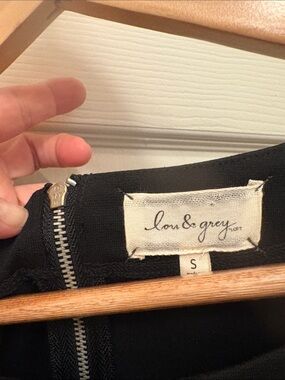 Lou & Grey Black Dress  with Exposed Silver Zipper